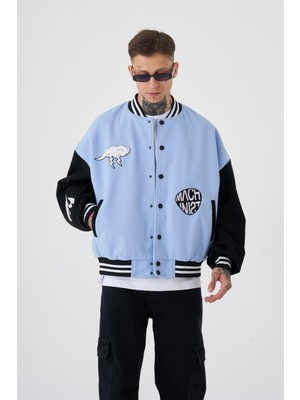 Machinist Erkek Cloud Oversize Bomber Ceket Açık Mavi