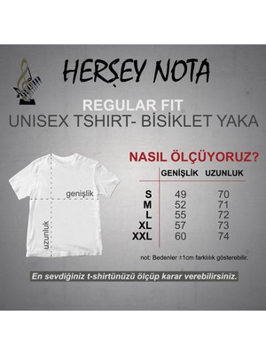 Herşey Nota Black Label Tasarım Unisex %100 Pamuk Siyah Tshirt