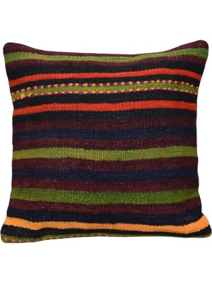 Kilim Antik El Dokuma Dekoratif Kilim Kırlent Yastık Kılıfı 1202 - Yeni - Çok Renkli