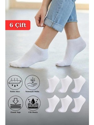 Rays Beyaz 6'lı Kısa Çorap 1057