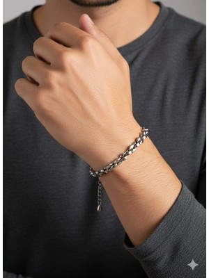 Akfecan Erkek Paslanmaz Çelik Bileklik