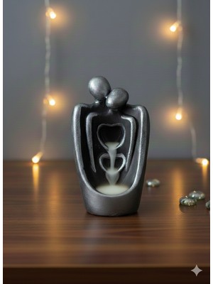 Atölye Fibula Aşıklar Temalı Dekoratif Geri Akışlı (Backflow) Şelale Tütsülük - 1 Adet Tütsü Hediye