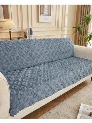 Şönil Bohem Kutu Desen Kaymaz Koltuk Örtüsü 180X220 cm | 3 Kişilik Kanepe, Çekyat Örtüsü