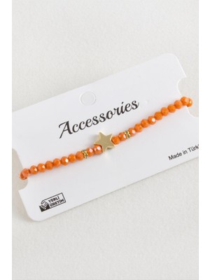 Marsilyan Yıldız Kristal Makrome Ip Bileklik