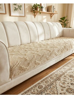 Şönil Bohem Sakallı Kaymaz Koltuk Örtüsü 90X210 cm | 3 Kişilik Kanepe, Çekyat Örtüsü
