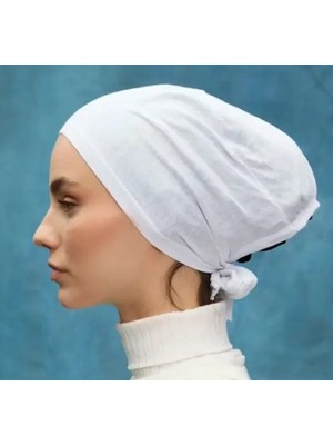 Düz Bone Beyaz-Üçgül