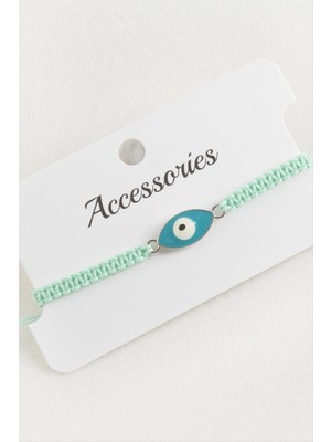 Marsilyan Oval Nazar Makrome Örgülü Bileklik