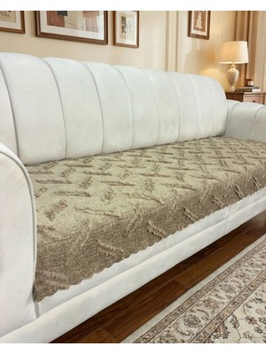 Şönil Bohem Sakallı Kaymaz Koltuk Örtüsü 90X210 cm | 3 Kişilik Kanepe, Çekyat Örtüsü