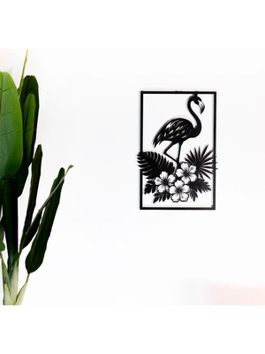 Sezart Flamingo Kuş Figürlü Metal Duvar Tablosu