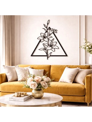 Sezart Modern Çiçek Metal Duvar Tablosu