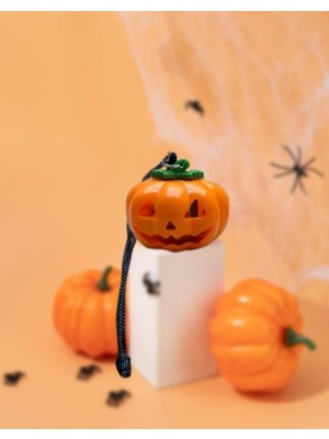 Halloween Balkabağı Işıklı 3 Fonksiyonlu Kolye AST6639