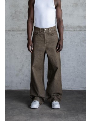 Machinist Erkek Oversize Baggy Jean Pantolon Haki