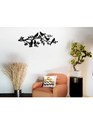 Sezart Küçük Çiçekli Dallar Metal Duvar Tablosu