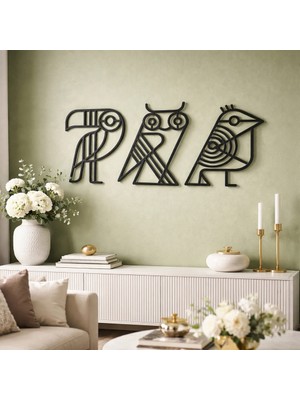 Sezart Mısır Hiyeroglifleri Metal Duvar Tablosu