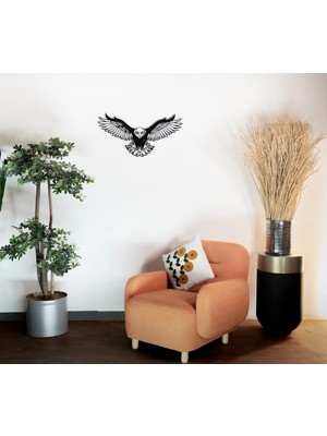 Sezart Minimalist Kartal Line Art Metal Duvar Tablosu