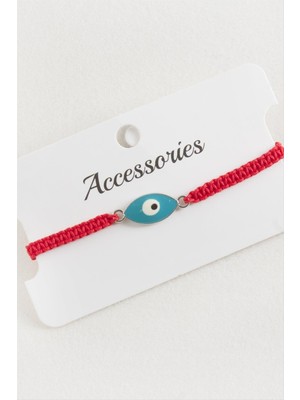 Marsilyan Oval Nazar Makrome Örgülü Bileklik