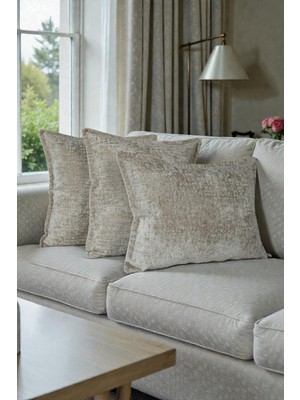 Visionario Kırlent İthal Kadife Kumaş 3'lü Set - Yumuşak Dokulu Dekoratif Özel Tasarım Kırlent Kılıfı - S08