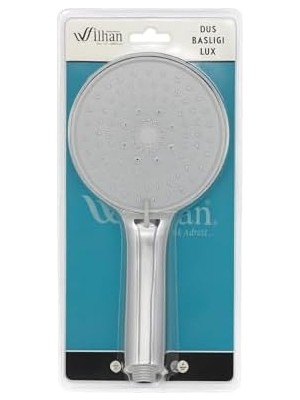 Lux Turbo Duş Başlığı, 5 Farklı Akış, Yüksek Basınçlı, Su Tasarruflu, Ultra Dayanıklı, Çok Fonksiyonlu, Yüksek Kalite, Vakumlu Ambalaj, El Duşu (Gri)