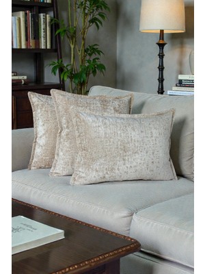 Visionario Kırlent İthal Kadife Kumaş 3'lü Set - Yumuşak Dokulu Dekoratif Özel Tasarım Kırlent Kılıfı - S01