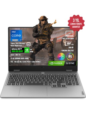 Lenovo Loq 15IRX10 83JE00J5TR-02 I7-13650HX 12GB Ddr5 1tb+1tb SSD RTX5060-8GB 15.6" IPS 144Hz Freedos