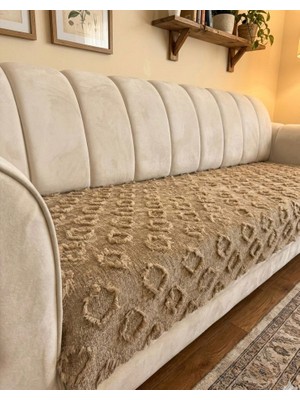 Şönil Bohem Kaymaz Koltuk Örtüsü 90X210 cm | 3 Kişilik Kanepe, Çekyat Örtüsü
