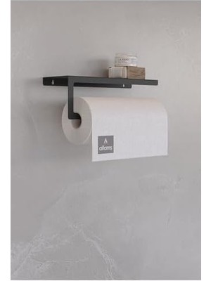 Modern Raflı Paslanmaz Çelik Metal Rulo Kağıt Havluluk Peçetelik Banyo Mutfak Düzenleyici