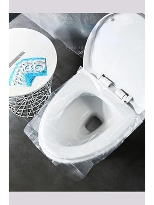 Klozet Kapağı Kılıfı Hijyenik Seyahat Tek Kullanımlık Klozet Wc Örtüsü 50 Adet