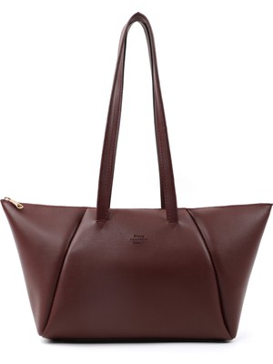 SHAKA Bordo SHK277 Suni Deri Tek Bölmeli Fermuarlı El, Kol ve Omuz Çantası