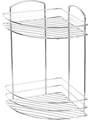BK032 2 Katlı Duş Rafı ve Sabunluk, Krom