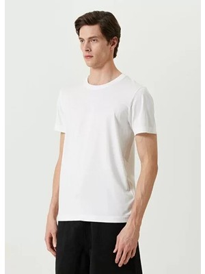 Beruflic Unisex Basic Bisiklet Yaka Regular T-Shirt - Beyaz