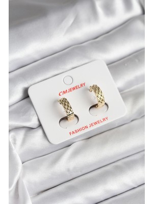 Pazarcan 14K Gold Renk Kaplama cm Kadın Küpe