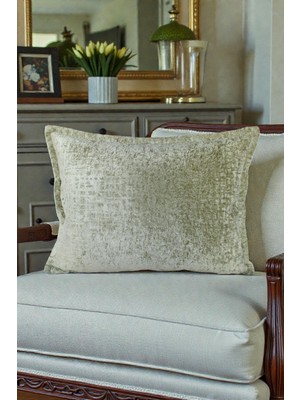 Visionario Kırlent Kılıfı - İthal Kadife 35x50 cm Dekoratif Ev Aksesuarı Yeşil