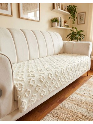 Şönil Bohem Kaymaz Koltuk Örtüsü 90X210 cm | 3 Kişilik Kanepe, Çekyat Örtüsü