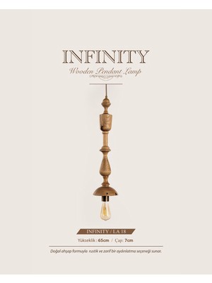 Ahşap Sarkıt Aydınlatma Avize La-18