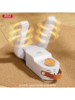 Xo Akıllı Ayakkabı Kurutucu – 170W Güçlü, 360° Çevreleyen Hava, Antibakteriyel & Deodorant Etkili, Katlanabilir Tasarım, Zaman Ayarlı ve Sabit Isı Teknolojisi, CF35, Beyaz