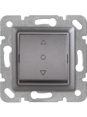 Linnera Life Granit Grisi Tek Düğmeli Jaluzi Mekanizma ve Kapak