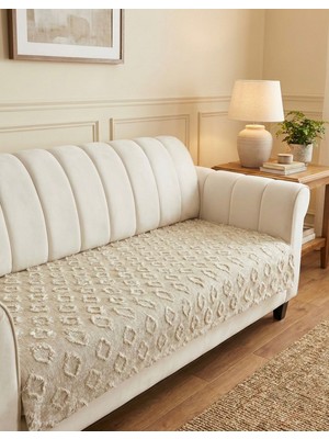 Şönil Bohem Kaymaz Koltuk Örtüsü 90X210 cm | 3 Kişilik Kanepe, Çekyat Örtüsü