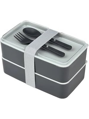 Life 4 Bölmeli Çatal Kaşıklı Plastik Beslenme Saklama Kutusu MIT1095