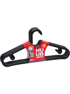 Hanger Plastik Slim Askı, Elbise Askısı, Siyah Askı (Standart, Adet, 30)