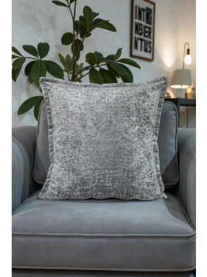 Visionario Kırlent İthal Kadife Kumaş - 45X45cm Yumuşak Dokulu Dekoratif Özel Tasarım Kırlent Kılıfı - S04