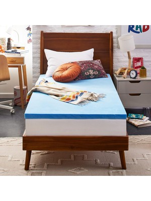 5,08 cm Jel Hafızalı Köpük Yatak Üstü Çift Xl, Abd'de Üretilmiştir 5 Yıl, Beyaz