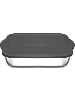 Gri Plastik Kapaklı Fırın Tepsisi 2000 cc