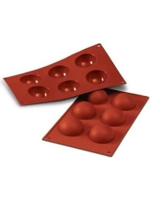 Silikon Kek Kalıbı Yarım Küre 6 Lı Standart ECMELNM288