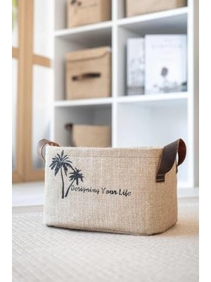 Jüt Dolap Içi Çamaşır Çocuk Odası Oyuncak Düzenleyici Katlanır Saklama Sepeti Organizer 24X17X15