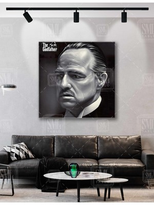 SML Tablo The Godfather Don Carleone Portresi Baba Filmi Kare Kanvas Tablo