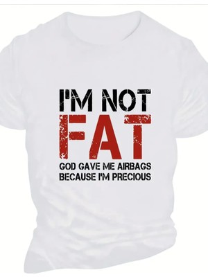 Beruflic Baskılı Oversize Bisiklet Yaka T-Shirt - Beyaz