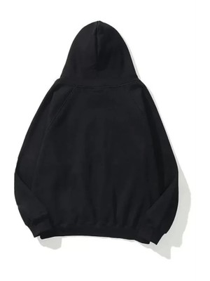 Beruflic 3 Iplik Pamuklu Unisex Kapşonlu Sweetshirt - Siyah