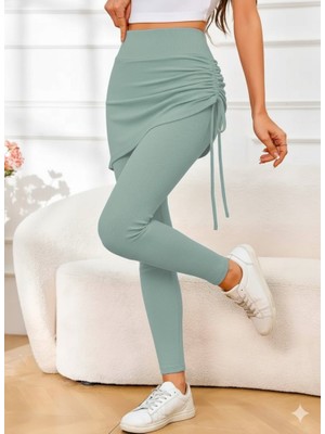 Beruflic Kadın Yüksek Bel Yandan Büzgülü Alttan Uzun Kaşkorse Tayt Etek