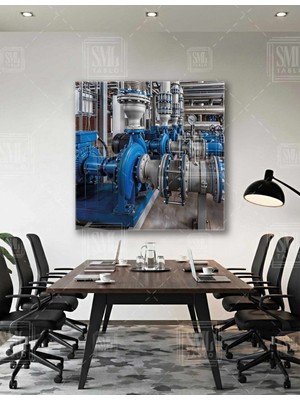 SML Tablo Boru Tesisat Mekank Elektrik Motor Halavandırma Döşeme Doğalgaz Inşaat Firması Kare Kanvas Tablo