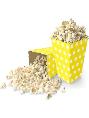 Mısır Kutusu Sarı Puantiyeli 8 Li